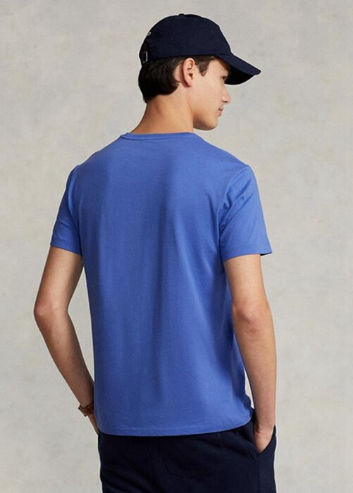 Blue Men’s Ralph Lauren Custom Slim Fit Crewneck T Shirts Blue Men’s Ralph Lauren Custom Slim Fit Crewneck T Shirts