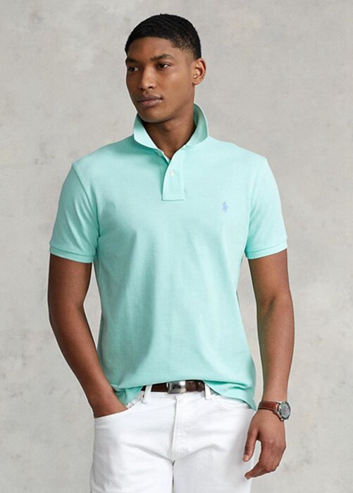 Blue Men’s Ralph Lauren Custom Slim Fit Mesh Polo Shirts Blue Men’s Ralph Lauren Custom Slim Fit Mesh Polo Shirts