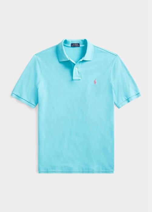 Blue Men’s Ralph Lauren Custom Slim Fit Mesh Polo Shirts Blue Men’s Ralph Lauren Custom Slim Fit Mesh Polo Shirts