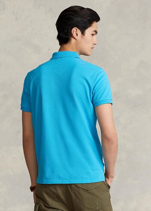 Blue Men’s Ralph Lauren Custom Slim Fit Mesh Polo Shirts Blue Men’s Ralph Lauren Custom Slim Fit Mesh Polo Shirts
