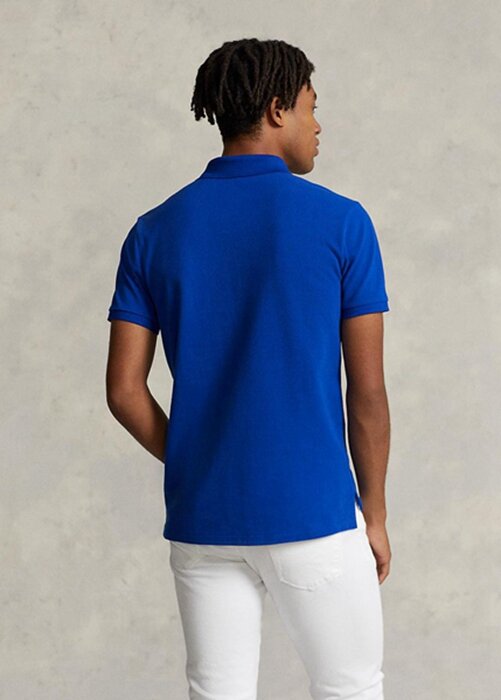 Blue Men’s Ralph Lauren Custom Slim Fit Mesh Polo Shirts Blue Men’s Ralph Lauren Custom Slim Fit Mesh Polo Shirts