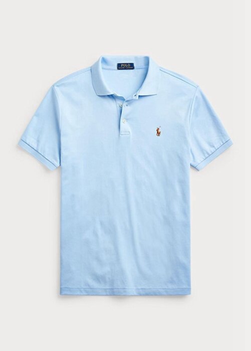 Blue Men’s Ralph Lauren Custom Slim Fit Soft Cotton Polo Shirts Blue Men’s Ralph Lauren Custom Slim Fit Soft Cotton Polo Shirts