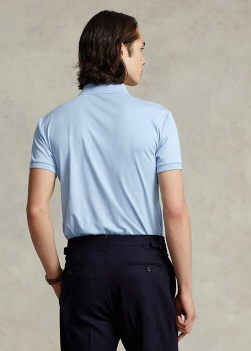 Blue Men’s Ralph Lauren Custom Slim Fit Soft Cotton Polo Shirts Blue Men’s Ralph Lauren Custom Slim Fit Soft Cotton Polo Shirts