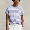 Blue Men’s Ralph Lauren Custom Slim Fit Striped Jersey T Shirts Blue Men’s Ralph Lauren Custom Slim Fit Striped Jersey T Shirts