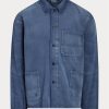 Blue Men’s Ralph Lauren Herringbone Twill Utility Jackets Blue Men’s Ralph Lauren Herringbone Twill Utility Jackets