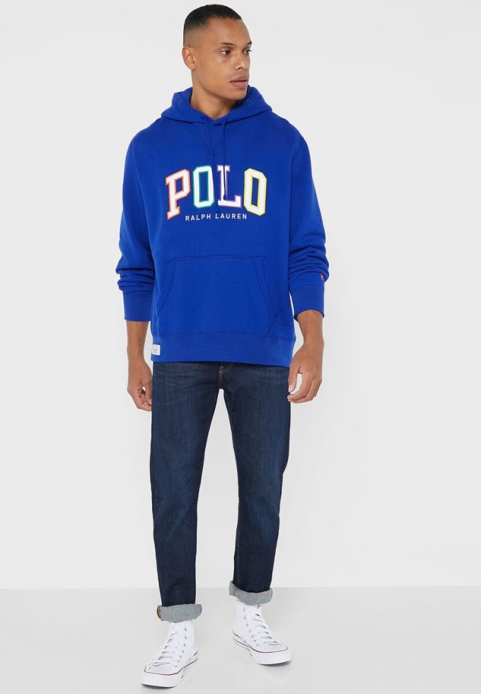Blue Men’s Ralph Lauren Logo Hoodie Blue Men’s Ralph Lauren Logo Hoodie