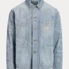 Blue Men’s Ralph Lauren Micro-Check Indigo Denim Jackets Blue Men’s Ralph Lauren Micro-Check Indigo Denim Jackets