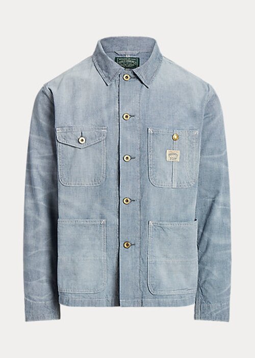 Blue Men’s Ralph Lauren Micro-Check Indigo Denim Jackets Blue Men’s Ralph Lauren Micro-Check Indigo Denim Jackets