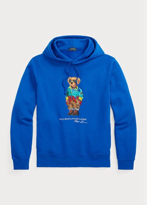 Blue Men’s Ralph Lauren Polo Bear Fleece Hoodie Blue Men’s Ralph Lauren Polo Bear Fleece Hoodie