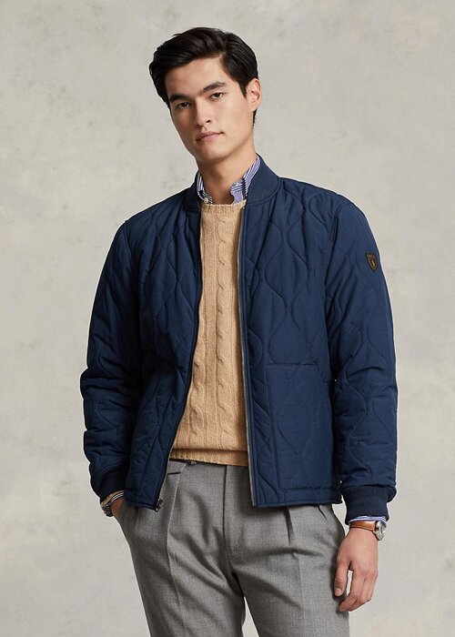 Blue Men’s Ralph Lauren Quilted Bomber Jackets Blue Men’s Ralph Lauren Quilted Bomber Jackets