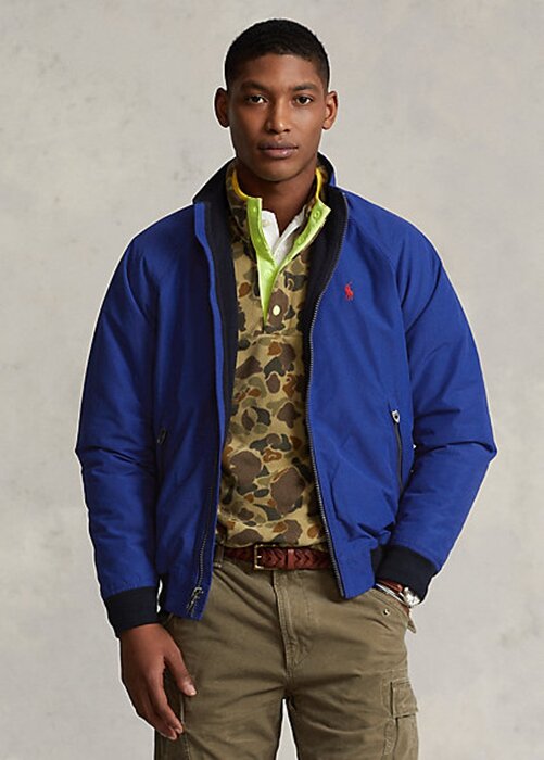 Blue Men’s Ralph Lauren Raglan-Sleeve Jackets Blue Men’s Ralph Lauren Raglan-Sleeve Jackets
