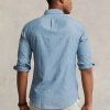 Blue Men’s Ralph Lauren Slim Fit Chambray Shirts Blue Men’s Ralph Lauren Slim Fit Chambray Shirts