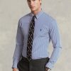 Blue Men’s Ralph Lauren Slim Fit Striped Stretch Poplin Formal Shirts Blue Men’s Ralph Lauren Slim Fit Striped Stretch Poplin Formal Shirts