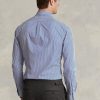 Blue Men’s Ralph Lauren Slim Fit Striped Stretch Poplin Formal Shirts Blue Men’s Ralph Lauren Slim Fit Striped Stretch Poplin Formal Shirts