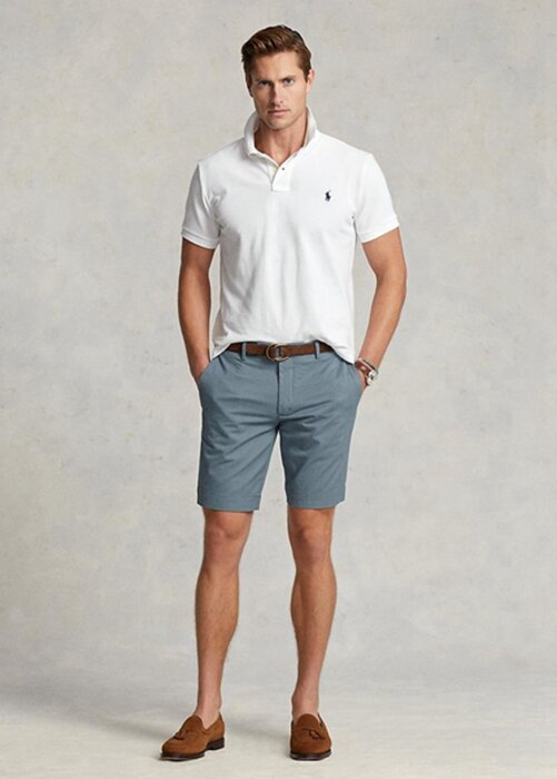Blue Men’s Ralph Lauren Stretch Slim Fit Chino Shorts Blue Men’s Ralph Lauren Stretch Slim Fit Chino Shorts