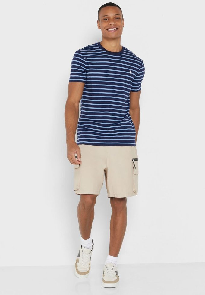 Blue Men’s Ralph Lauren Striped Crew Neck T Shirts Blue Men’s Ralph Lauren Striped Crew Neck T Shirts