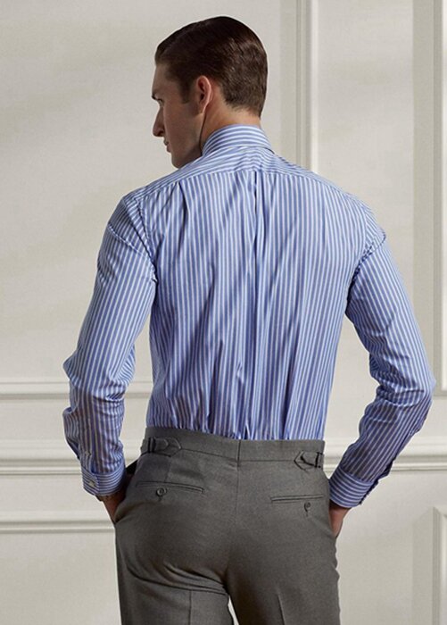 Blue Men’s Ralph Lauren Striped Poplin Formal Shirts Blue Men’s Ralph Lauren Striped Poplin Formal Shirts