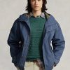 Blue Men’s Ralph Lauren Twill Hooded Jackets Blue Men’s Ralph Lauren Twill Hooded Jackets