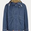 Blue Men’s Ralph Lauren Twill Hooded Jackets Blue Men’s Ralph Lauren Twill Hooded Jackets