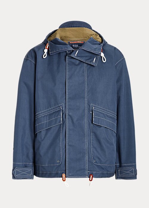 Blue Men’s Ralph Lauren Twill Hooded Jackets Blue Men’s Ralph Lauren Twill Hooded Jackets