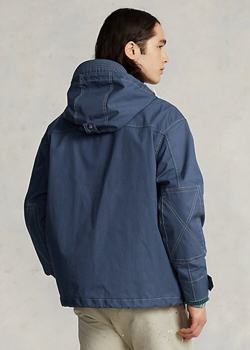 Blue Men’s Ralph Lauren Twill Hooded Jackets Blue Men’s Ralph Lauren Twill Hooded Jackets