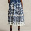 Blue / White Women’s Ralph Lauren Print Beaded Voile A-Line Skirts Blue / White Women’s Ralph Lauren Print Beaded Voile A-Line Skirts