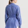 Blue Women’s Ralph Lauren Belted Linen Shirts Blue Women’s Ralph Lauren Belted Linen Shirts
