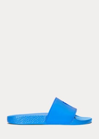 Blue Women’s Ralph Lauren Big Pony Slippers