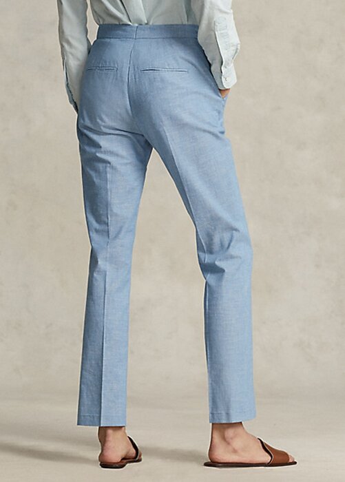 Blue Women’s Ralph Lauren Chambray Kick-Flare Cropped Pants Blue Women’s Ralph Lauren Chambray Kick-Flare Cropped Pants
