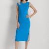 Blue Women’s Ralph Lauren Cotton-Blend Sleeveless Midi Dress Blue Women’s Ralph Lauren Cotton-Blend Sleeveless Midi Dress