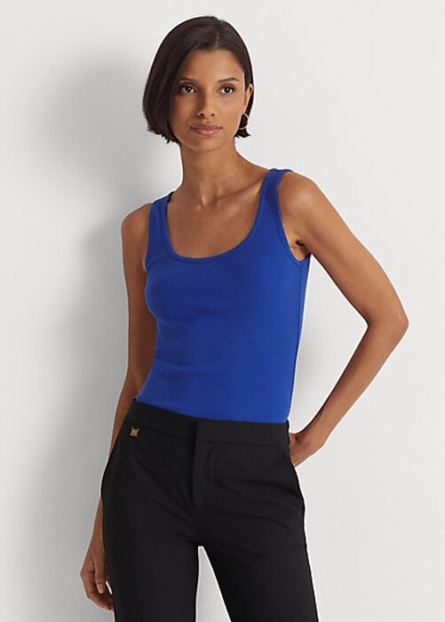 Blue Women’s Ralph Lauren Cotton-Blend Tanks Blue Women’s Ralph Lauren Cotton-Blend Tanks