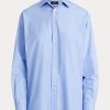 Blue Women’s Ralph Lauren Cotton High-Low Shirts Blue Women’s Ralph Lauren Cotton High-Low Shirts