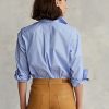 Blue Women’s Ralph Lauren Cotton High-Low Shirts Blue Women’s Ralph Lauren Cotton High-Low Shirts