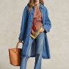 Blue Women’s Ralph Lauren Cotton-Silk-Blend Car Coats Blue Women’s Ralph Lauren Cotton-Silk-Blend Car Coats