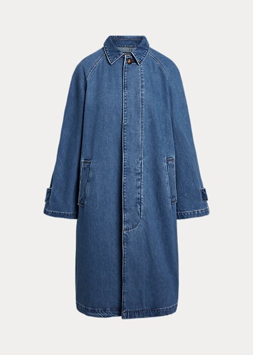 Blue Women’s Ralph Lauren Cotton-Silk-Blend Car Coats Blue Women’s Ralph Lauren Cotton-Silk-Blend Car Coats