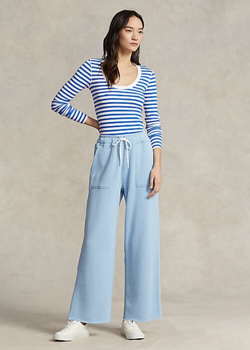 Blue Women’s Ralph Lauren Cutoff-Hem Fleece Sweatpants Blue Women’s Ralph Lauren Cutoff-Hem Fleece Sweatpants