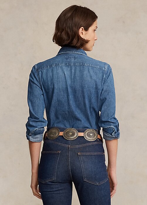 Blue Women’s Ralph Lauren Denim Shirts Blue Women’s Ralph Lauren Denim Shirts