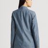 Blue Women’s Ralph Lauren Double-breasted Chambray Blazers Blue Women’s Ralph Lauren Double-breasted Chambray Blazers