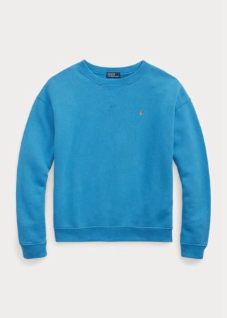 Blue Women’s Ralph Lauren Fleece Crewneck Pullover Sweatshirts Blue Women’s Ralph Lauren Fleece Crewneck Pullover Sweatshirts