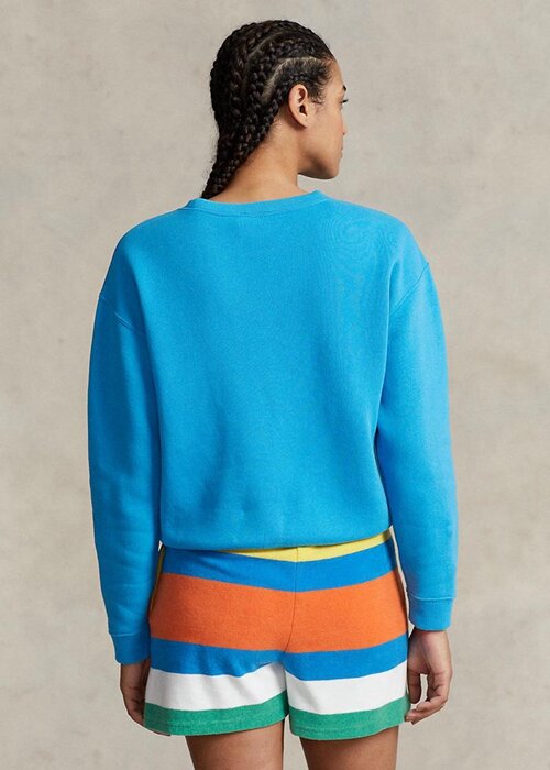 Blue Women’s Ralph Lauren Fleece Crewneck Pullover Sweatshirts Blue Women’s Ralph Lauren Fleece Crewneck Pullover Sweatshirts