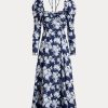 Blue Women’s Ralph Lauren Floral Cotton Halter-Tie Dress Blue Women’s Ralph Lauren Floral Cotton Halter-Tie Dress