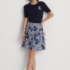 Blue Women’s Ralph Lauren Floral Ruffle-Trim Georgette Skirts Blue Women’s Ralph Lauren Floral Ruffle-Trim Georgette Skirts