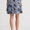 Blue Women’s Ralph Lauren Floral Ruffle-Trim Georgette Skirts Blue Women’s Ralph Lauren Floral Ruffle-Trim Georgette Skirts