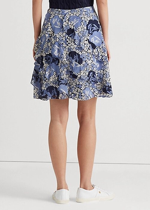 Blue Women’s Ralph Lauren Floral Ruffle-Trim Georgette Skirts Blue Women’s Ralph Lauren Floral Ruffle-Trim Georgette Skirts