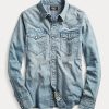 Blue Women’s Ralph Lauren Indigo Denim Western Shirts Blue Women’s Ralph Lauren Indigo Denim Western Shirts