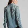 Blue Women’s Ralph Lauren Indigo Denim Western Shirts Blue Women’s Ralph Lauren Indigo Denim Western Shirts