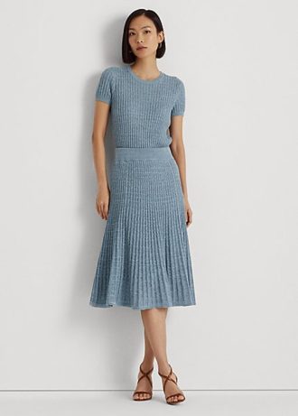 Blue Women’s Ralph Lauren Linen-cotton Knit Skirts Blue Women’s Ralph Lauren Linen-cotton Knit Skirts