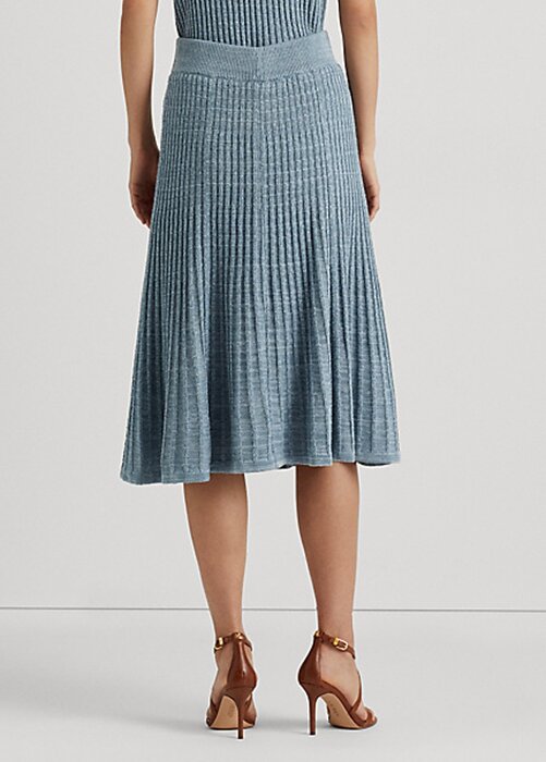 Blue Women’s Ralph Lauren Linen-cotton Knit Skirts Blue Women’s Ralph Lauren Linen-cotton Knit Skirts