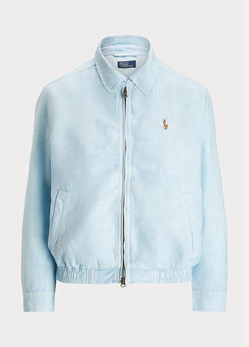 Blue Women’s Ralph Lauren Linen Windbreaker Blue Women’s Ralph Lauren Linen Windbreaker