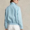 Blue Women’s Ralph Lauren Linen Windbreaker Blue Women’s Ralph Lauren Linen Windbreaker